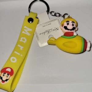 Mario Keychain with Yellow Strap